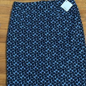 Halogen blue pencil skirt 2 NWT new geometric navy teal women’s ladies Nordstrom